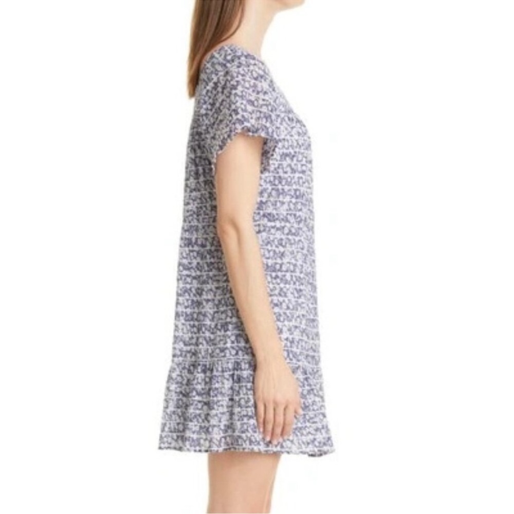 Rails Valentina Ruffle Hem Crinkle Dress in Navy Camellia Size Small - Picture 6 of 12